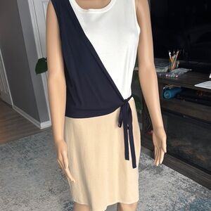 Stylish Colorblock Wrap Dress